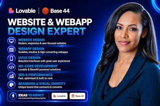 design convert lovable loveable base44 wesbite  saas mvp to wordpress redesign