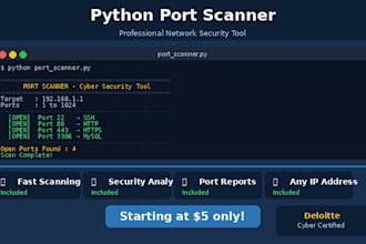python port scanner tool for network security