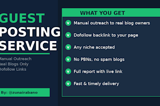 do guest post outreach and build quality backlinks