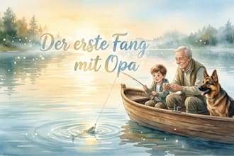magische aquarell kinderbuchillustration für bilderbuch und kindergeschichte