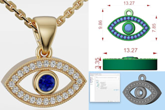 create custom 3d printable jewelry, rings, pendants and wearable accessories