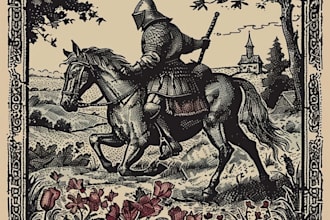 make a medieval woodcut style illustration