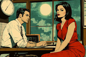 comic book illustration with comic book illustrator