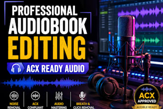 clean, enhance and edit audiobook audio professionally