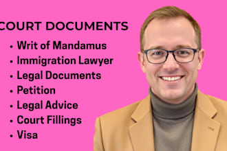 proofread writ of mandamus, uscis delay, legal petitions, and court doc