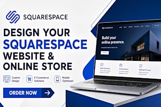 design squarespace website redesign or professional square online store