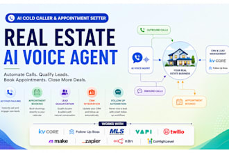build real estate ai cold calling bot with kvcore, mls, follow up boss
