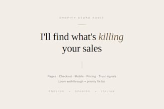 audit your shopify store and boost your sales