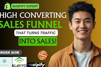 build a high converting shopify sales funnel, zipify reconvert, klaviyo, vitals