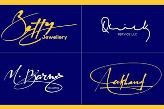 design luxury handwritten signature logo or autograph