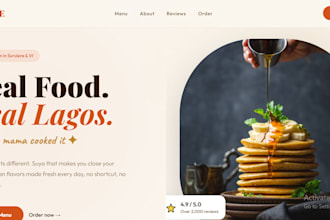 build a restaurant or food business website