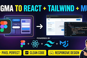 convert figma or PSD to react responsive SEO friendly