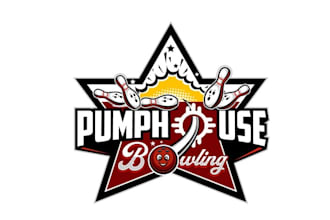 create dynamic bowling team logo for a bar