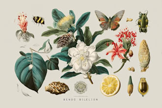 design modern botanical line art
