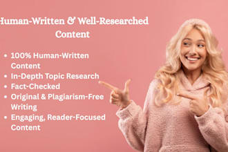 write human written and welll researched SEO blog