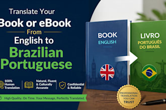 translate your book or ebook from english to brazilian portuguese