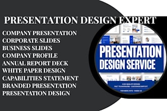 design company corporate presentation, company profile, business slides