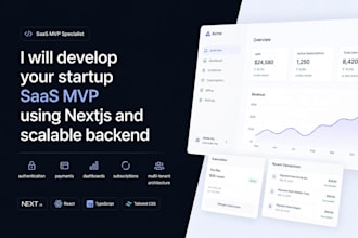 build modern saas web app using nextjs react and scalable backend