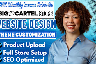 design, redesign big cartel ecommerce store,fix bug isuses,SEO product upload
