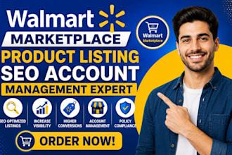 walmart marketplace product listing SEO account management expert