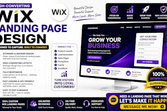 develop wix landing page or figma to wix landing page