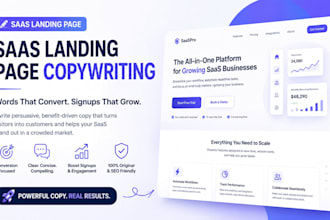 craft high converting saas landing page copywriting