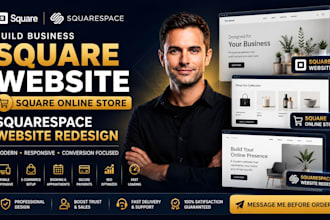 build business square website, square online store, squarespace website redesign