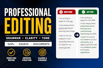 professionally proofread and edit your essay, sop, or document