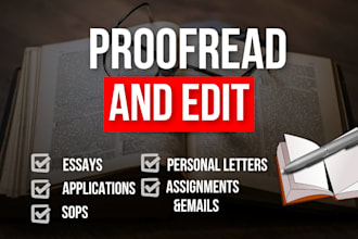 professionally proofread and edit your essay, sop, or document