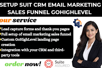 setup suitecrm gohighlevel email marketing sales funnel landing page automation
