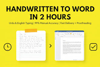 fast handwritten to word typing 2hr delivery