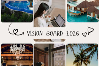 design a beautiful vision board or manifestation board