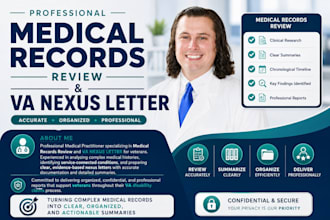 review medical records and organize supporting documents