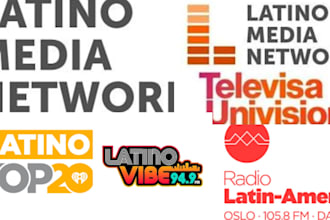 promote your music or ads and broadcast on top  spanish, latin america