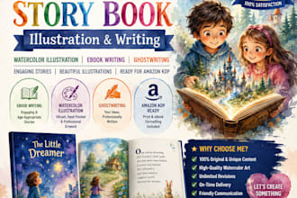 children story book illustration amazon kdp ebook writing watercolor ghostwritin
