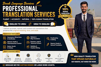 provide accurate english urdu translations and proofreading