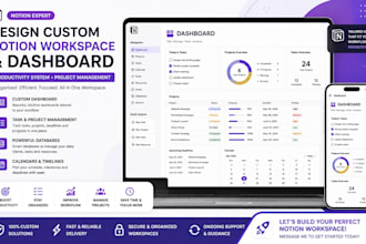 design custom notion workspace dashboard productivity system project management