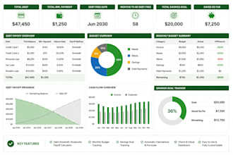 create debt payoff and budget tracking spreadsheets in excel