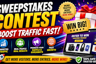 sweepstakes contest boost traffic fastpromote your raffle website, giveaways