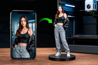 create and ship a custom 3d printed statue from your photo