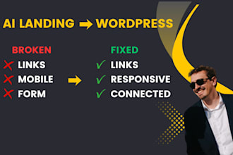 fix and integrate your ai landing page on wordpress