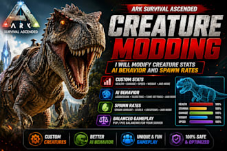 modify creature stats ai behavior and spawn rates in ark survival ascended