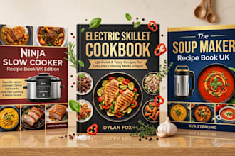 design KDP cookbook covers for healthy and vegan recipes