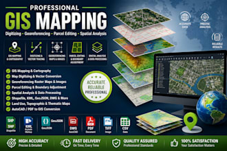 do your gis mapping digitizing, georeferencing, parcel editing, spatial analysis