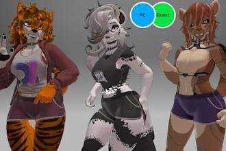 custom vrc avatar edit vr chat avatar furryy nsfw avatar vr character