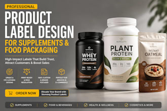 design product label supplement label and food packaging