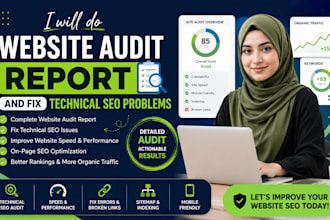 do website audit report and fix technical SEO problems