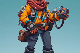 draw 2d game character or 2d character