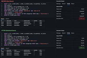 optimize slow sql queries and improve database performance