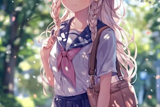 any character in anime style